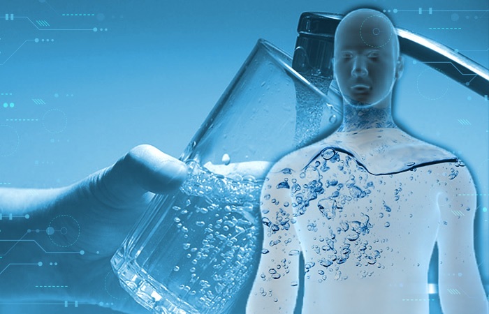 diseño del ser humano hecho de água